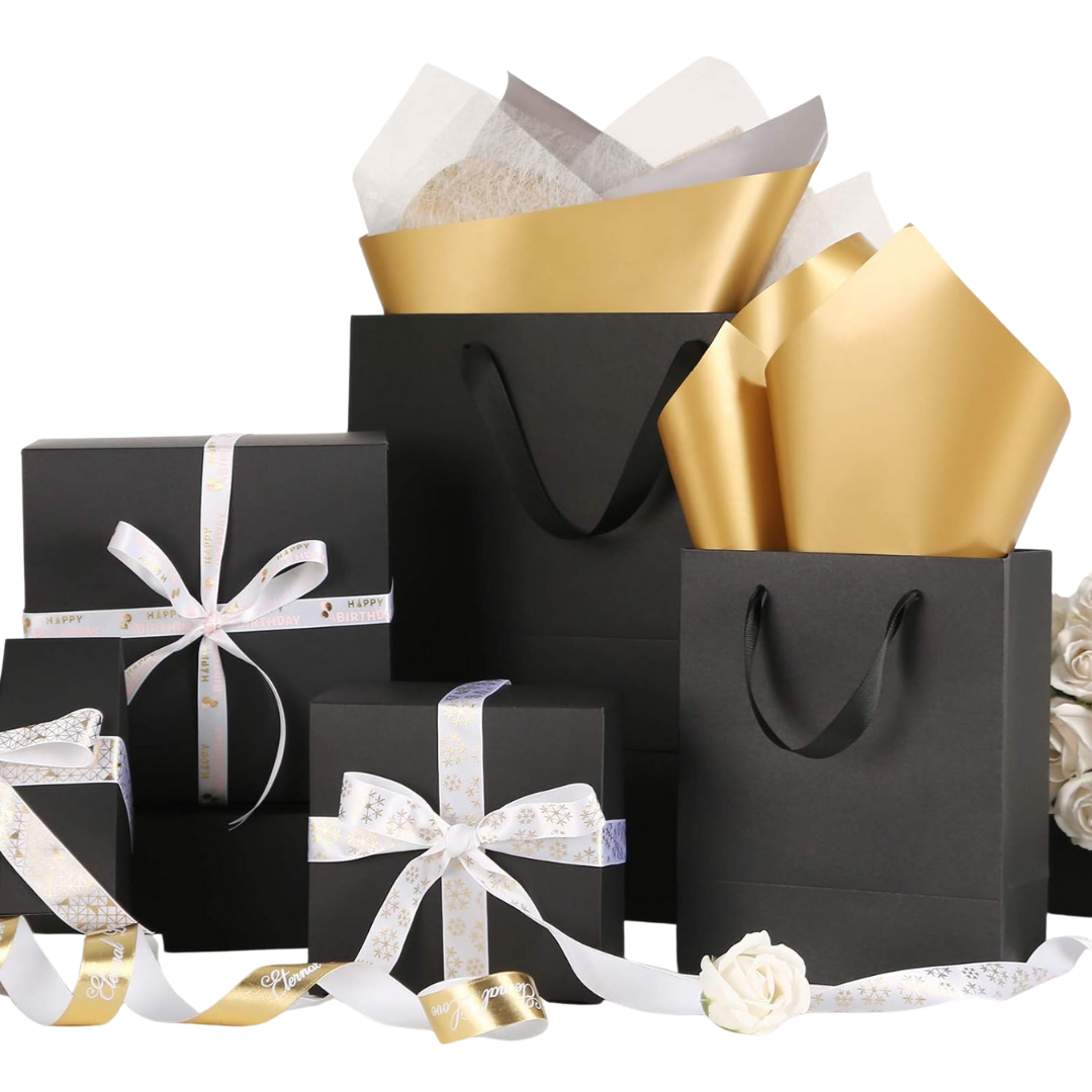 Paper Bags, with Ribbon Handles