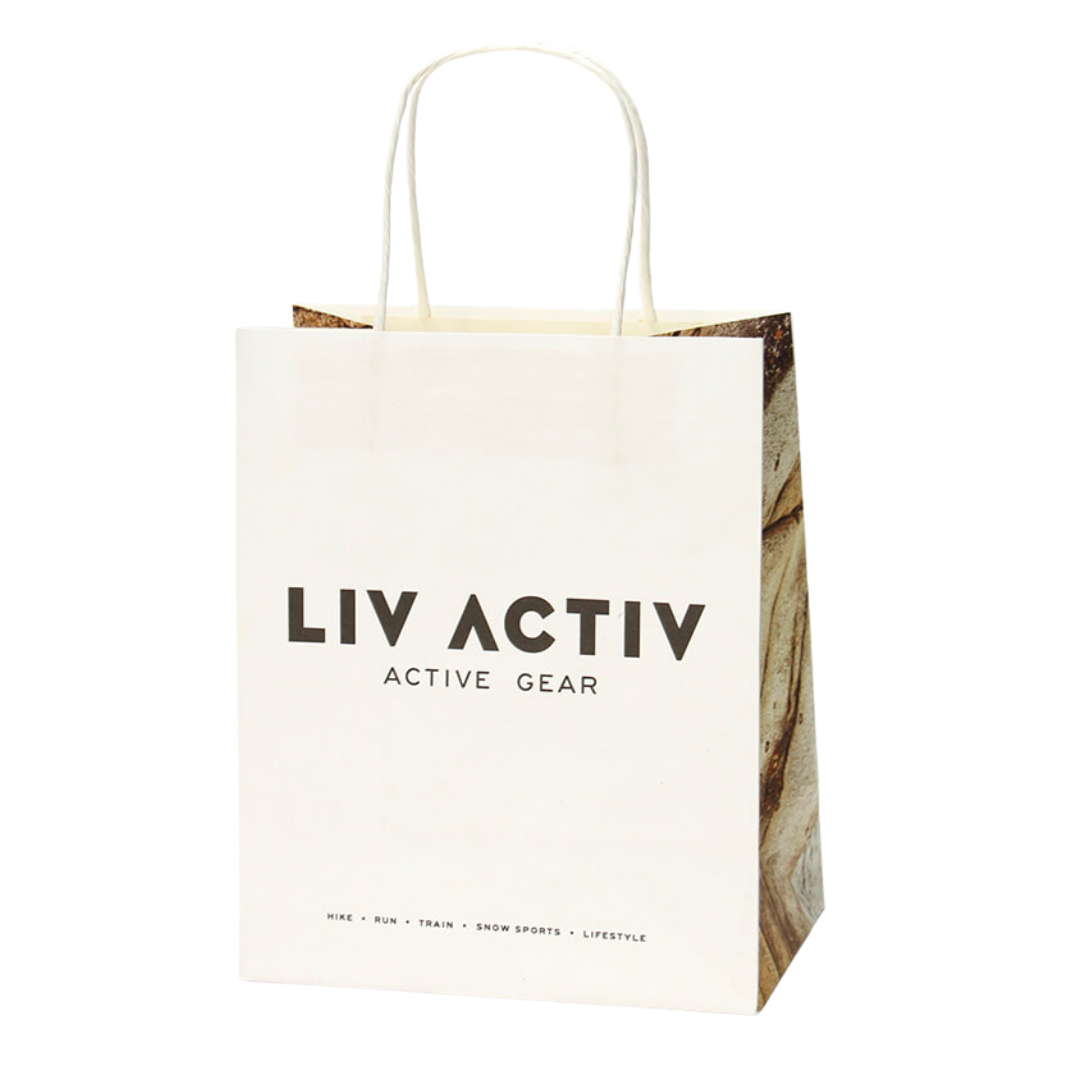 Paper Bags, with Ribbon Handles
