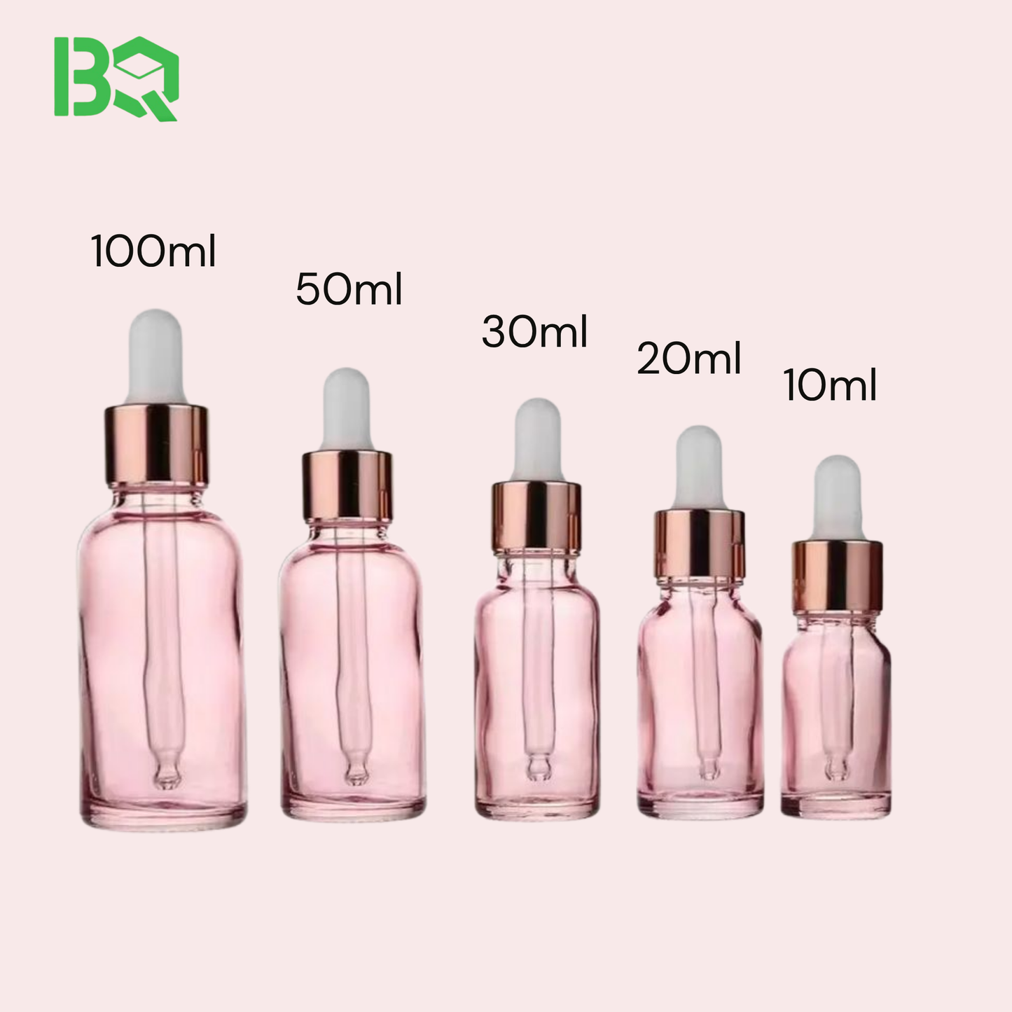 Crystal Glass  Serum Dropper Bottles