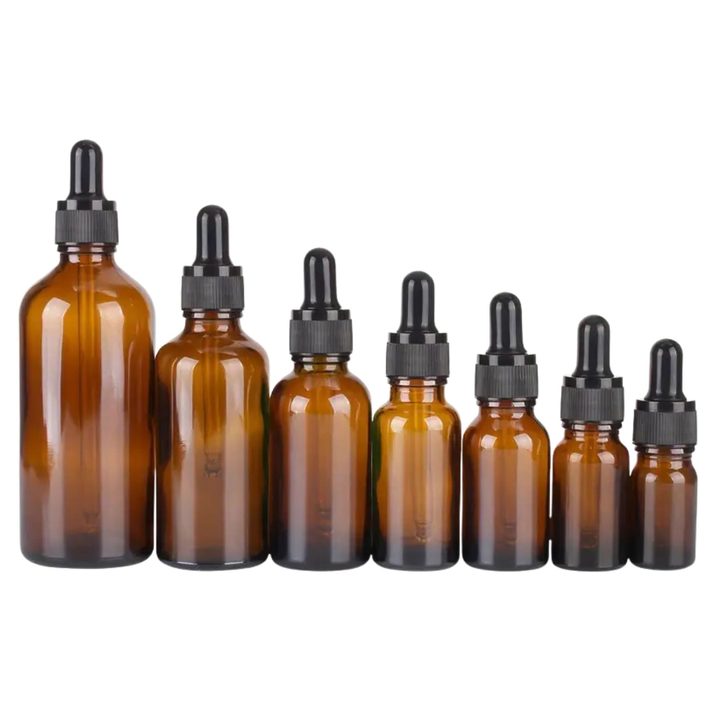 Premium Amber & Crystal Glass Dropper Bottles