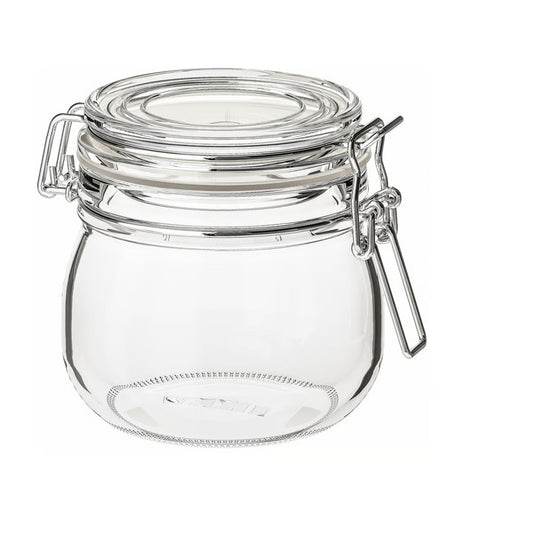 Honey Jar with Clip-Top Airtight Glass