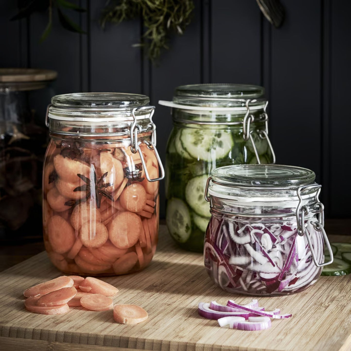 Honey Jar with Clip-Top Airtight Glass