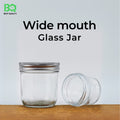 Wide Mouth Clear Glass Jar with Silver Aluminum Lid | Multi-Purpose Storage Container
