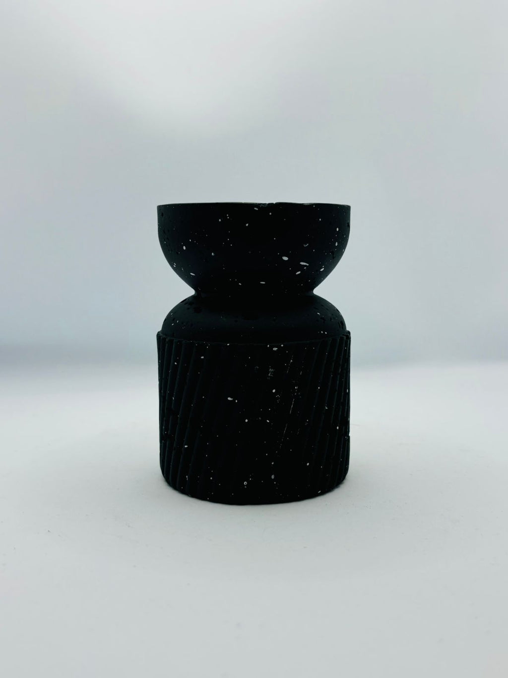 Matte Black Speckled Bakhoor Burner | Ceramic Incense Holder | Arabian Home Decor