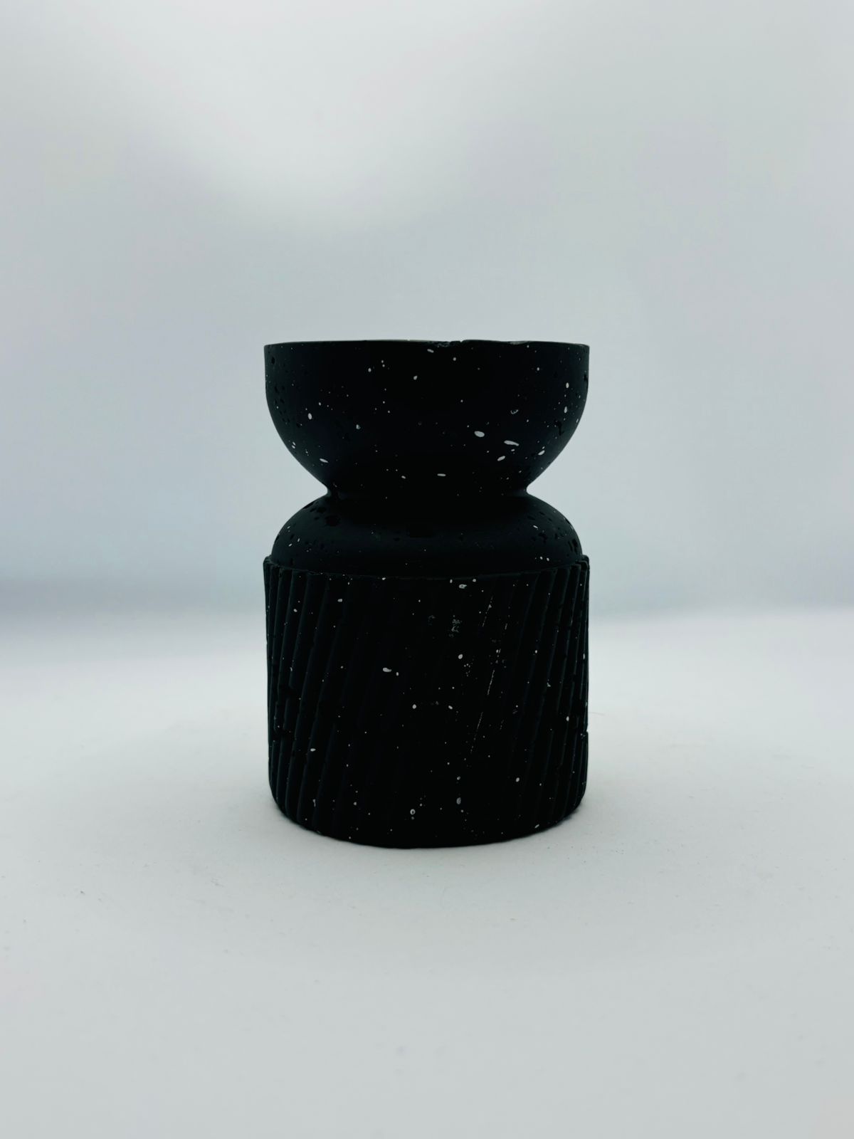 Matte Black Speckled Bakhoor Burner | Ceramic Incense Holder | Arabian Home Decor
