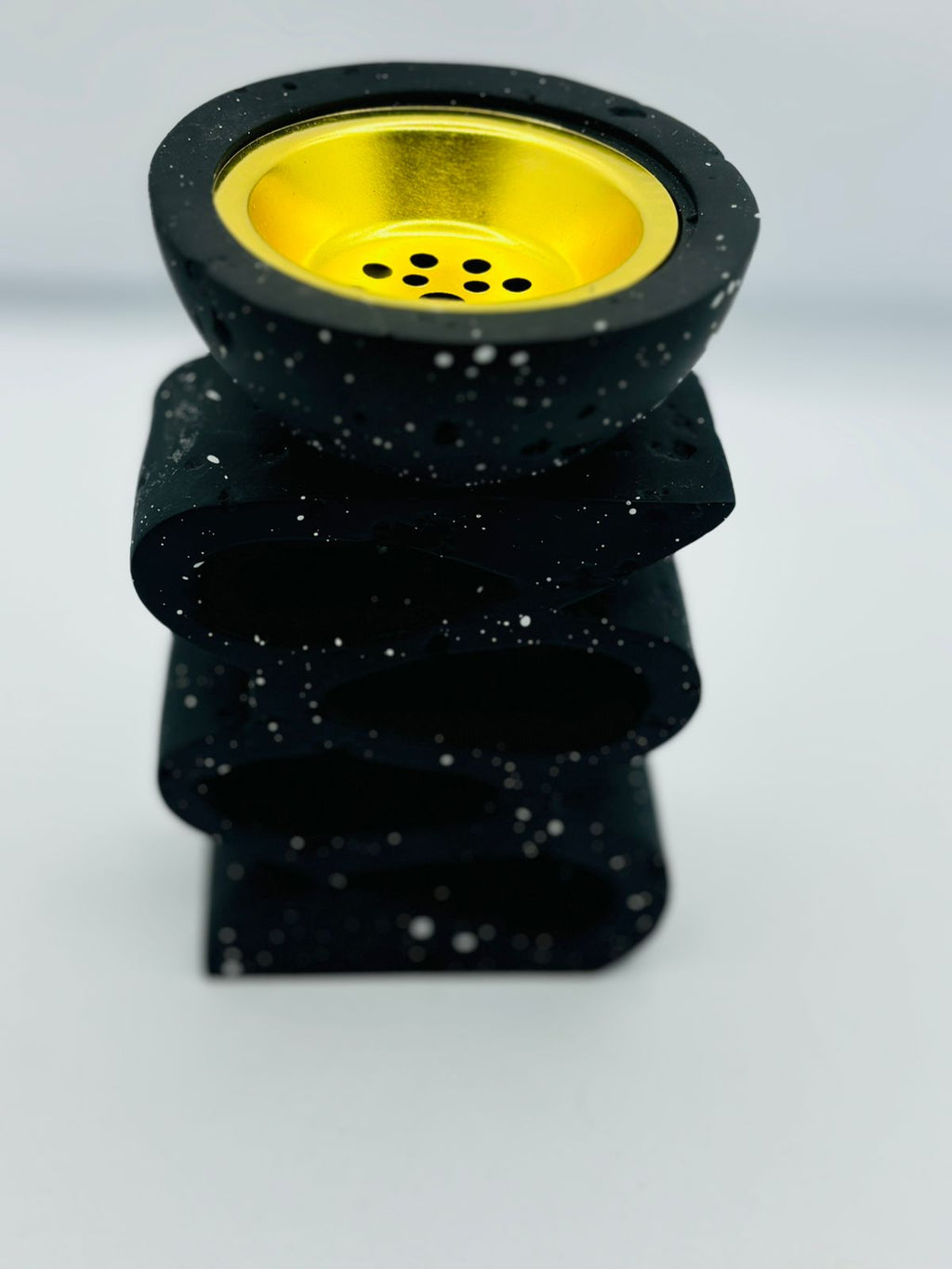 Galaxy Wave Bakhoor Burner – Black Speckled Sculptural Mabkhara | Aesthetic Home Décor