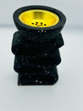 Galaxy Wave Bakhoor Burner – Black Speckled Sculptural Mabkhara | Aesthetic Home Décor