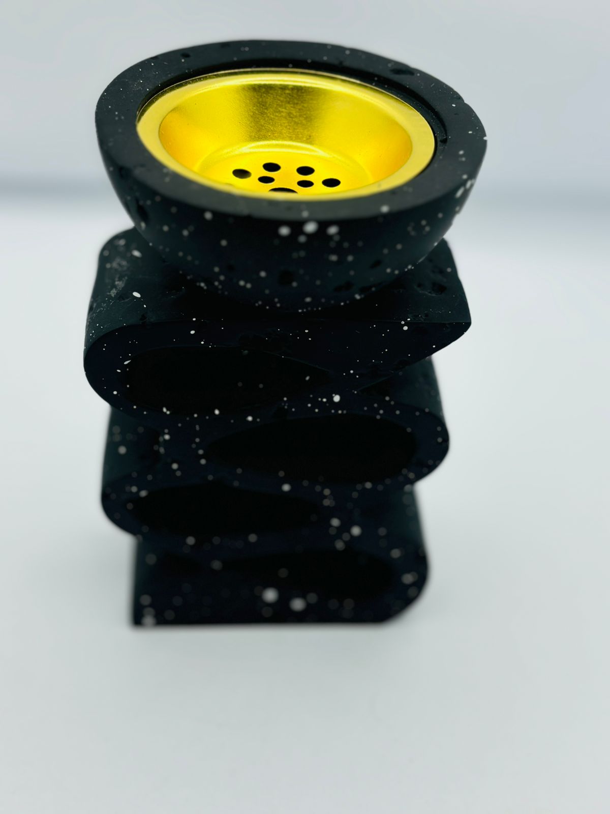 Galaxy Wave Bakhoor Burner – Black Speckled Sculptural Mabkhara | Aesthetic Home Décor
