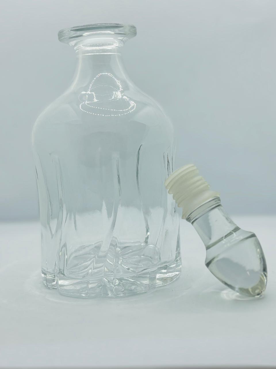 Crystal Twisted Decanter with Teardrop Stopper
