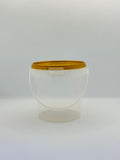 Frosted Plastic Jar with Gold Lid