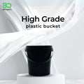 High Grade Black Plastic Bucket with Lid & Handle