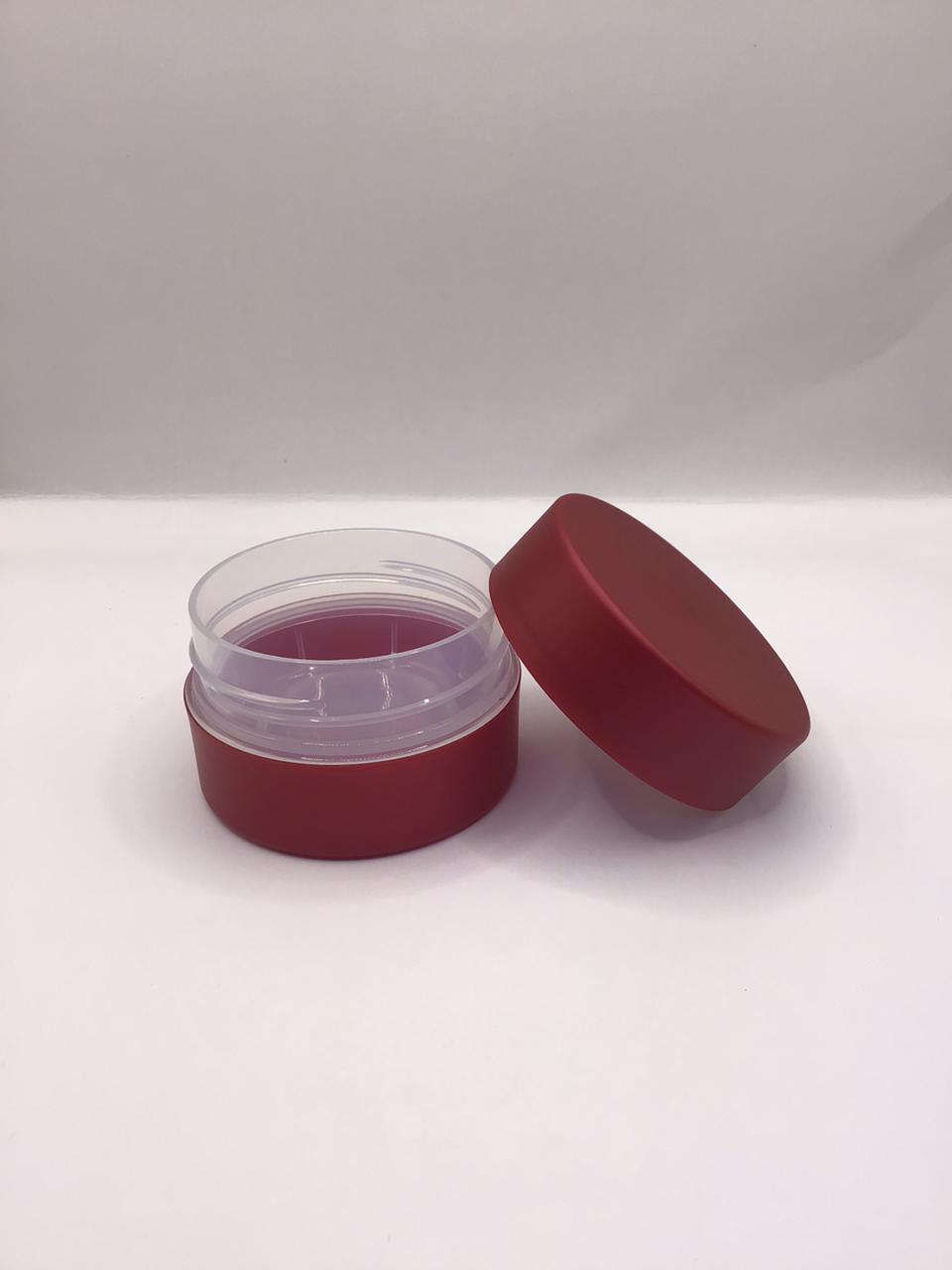 Matte Red Cream Jar – Premium Cosmetic Container