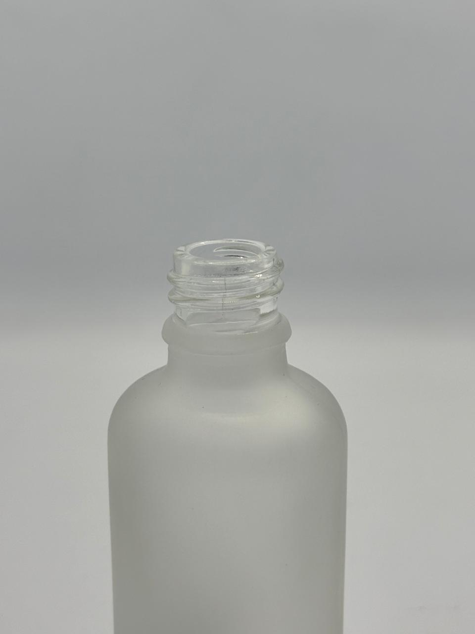 Frosted Glass Dropper Bottle with Wooden Cap