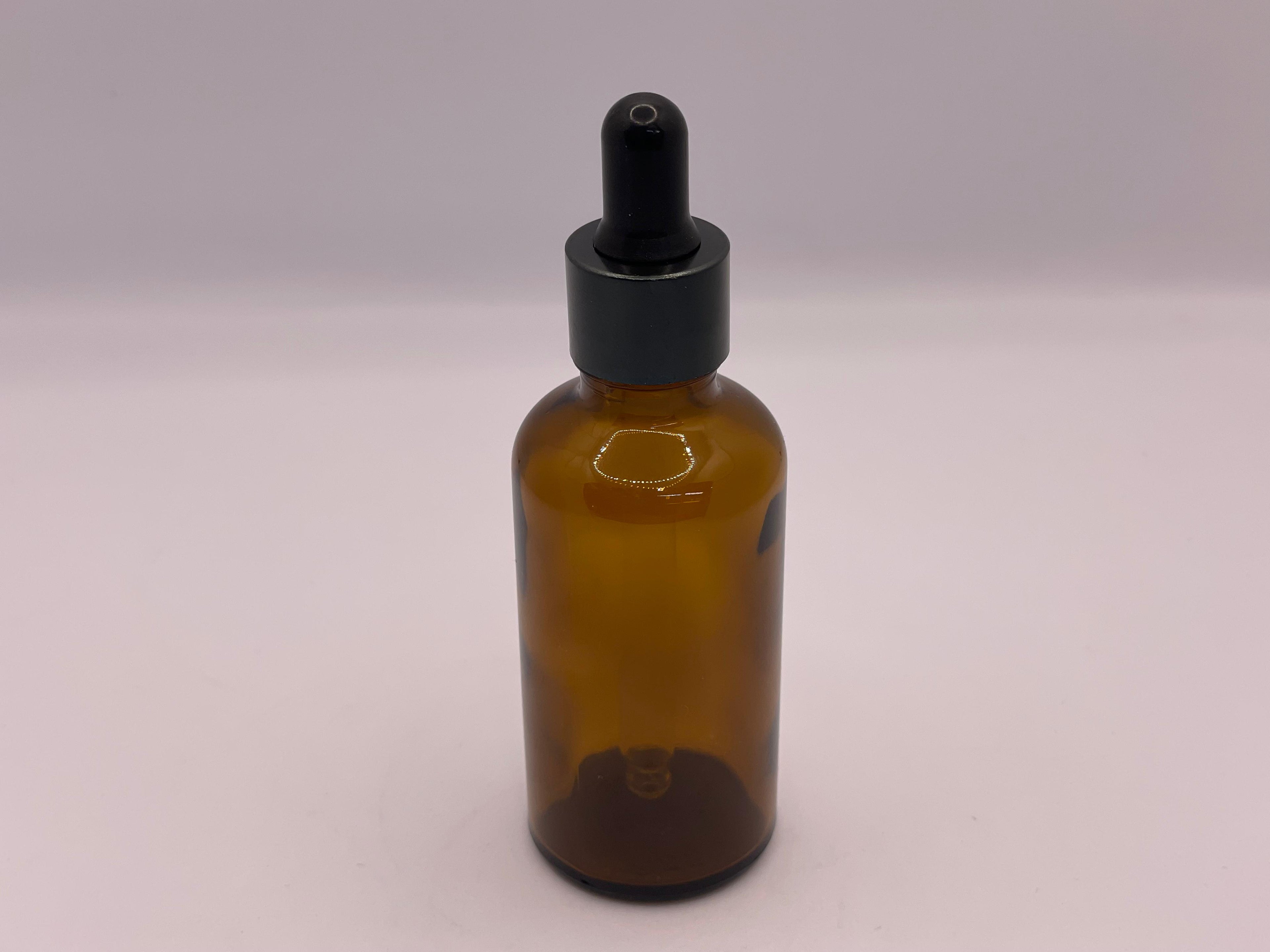 Amber Glass Dropper Bottle with Black Cap