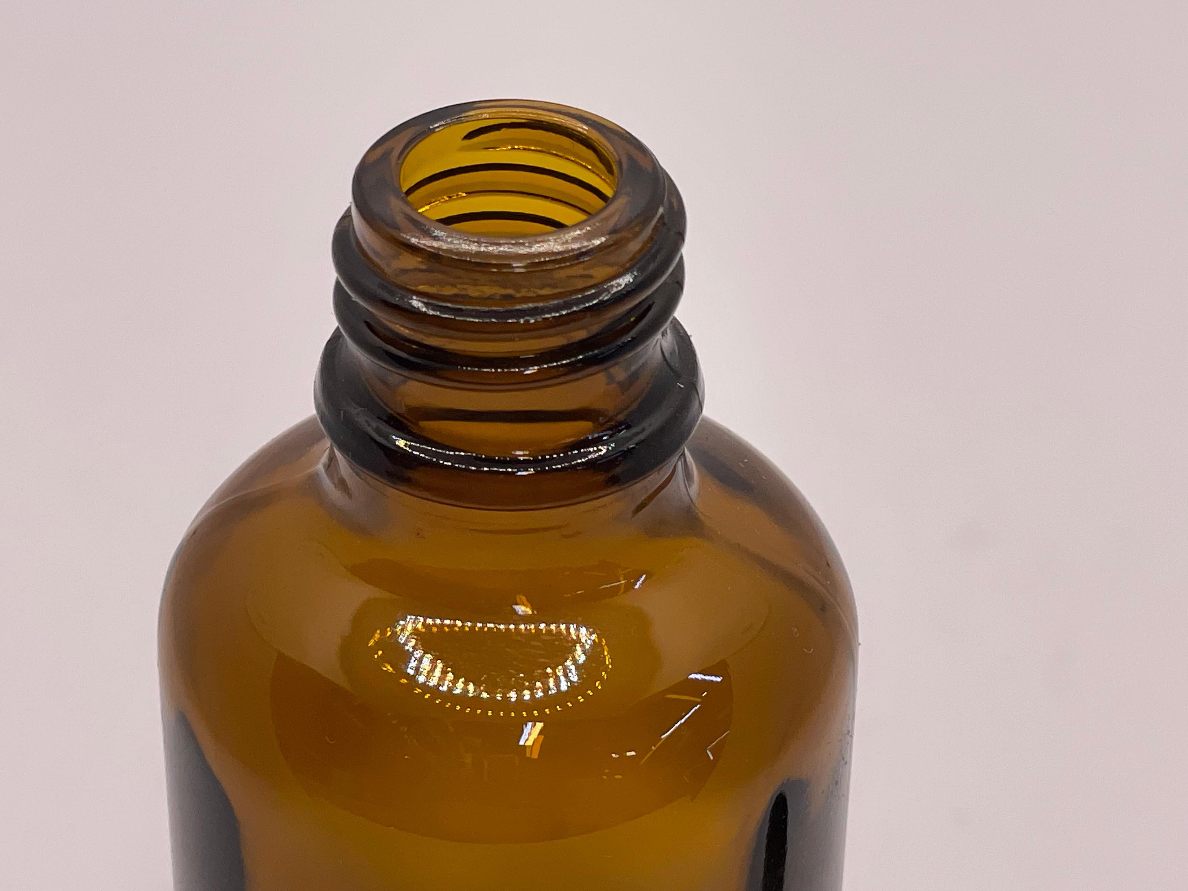 Amber Glass Dropper Bottle with Black Cap