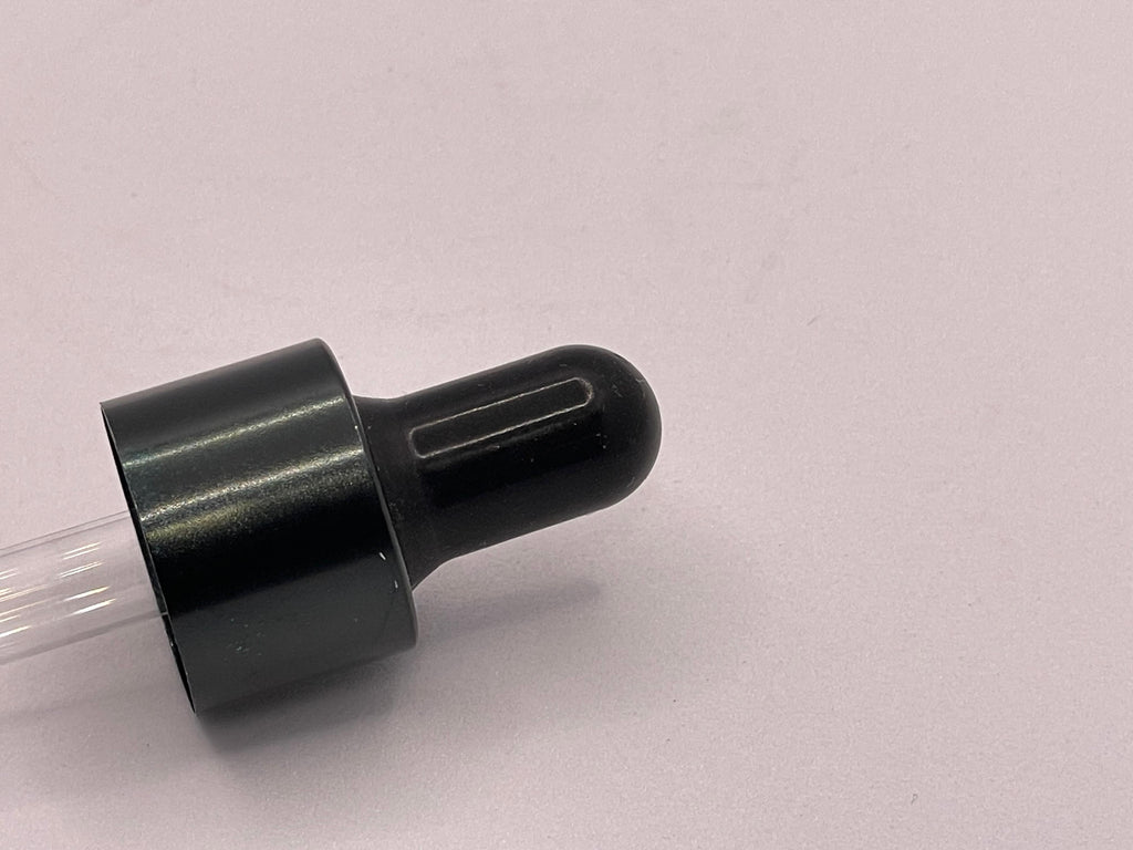 Amber Glass Dropper Bottle with Black Cap