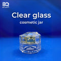 Crystal Diamond-Cut Cosmetic Jar – Luxury Octagonal Clear Acrylic with Gold Lid | Empty Refillable Container