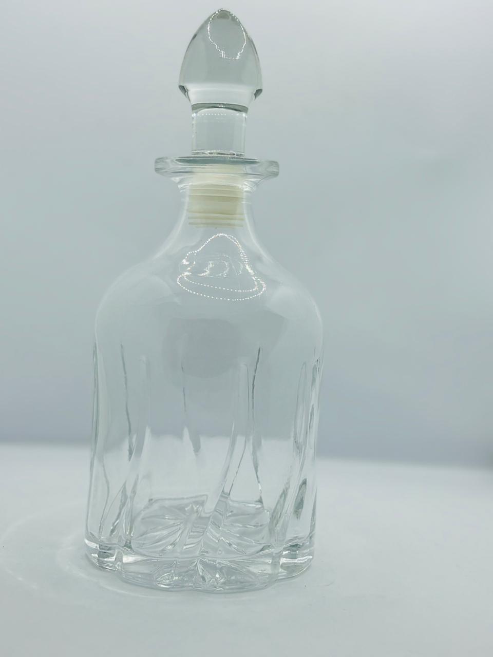 Crystal Twisted Decanter with Teardrop Stopper