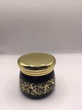 Luxury Bakhoor Jar – Black & Gold Arabesque