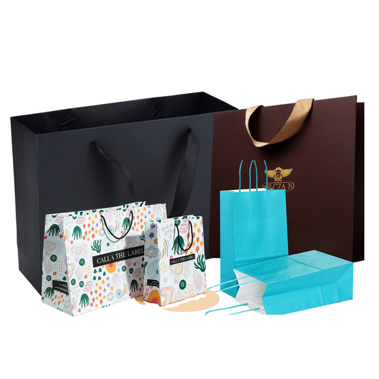 Paper Bags, with Ribbon Handles