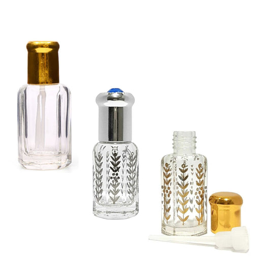 Luxury Crystal Tola Bottle with Silver & Gold Detailing