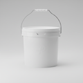 High Grade White Plastic Bucket – Front View