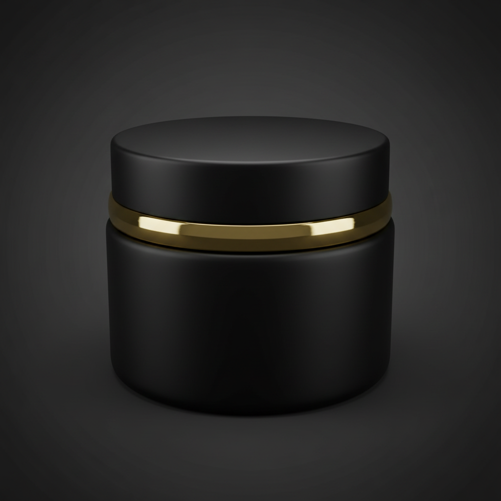 Matte black Bakhoor jar – 45 degree angle dramatic lighting