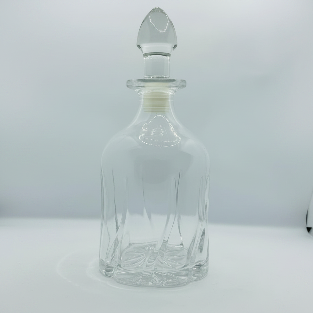 Crystal Twisted Decanter - Detail Close-up