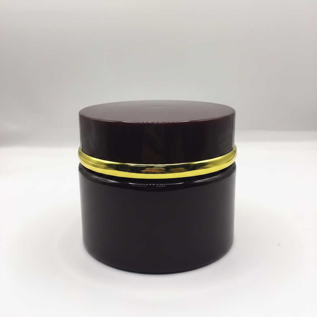 Glossy brown Bakhoor jar – front studio shot
