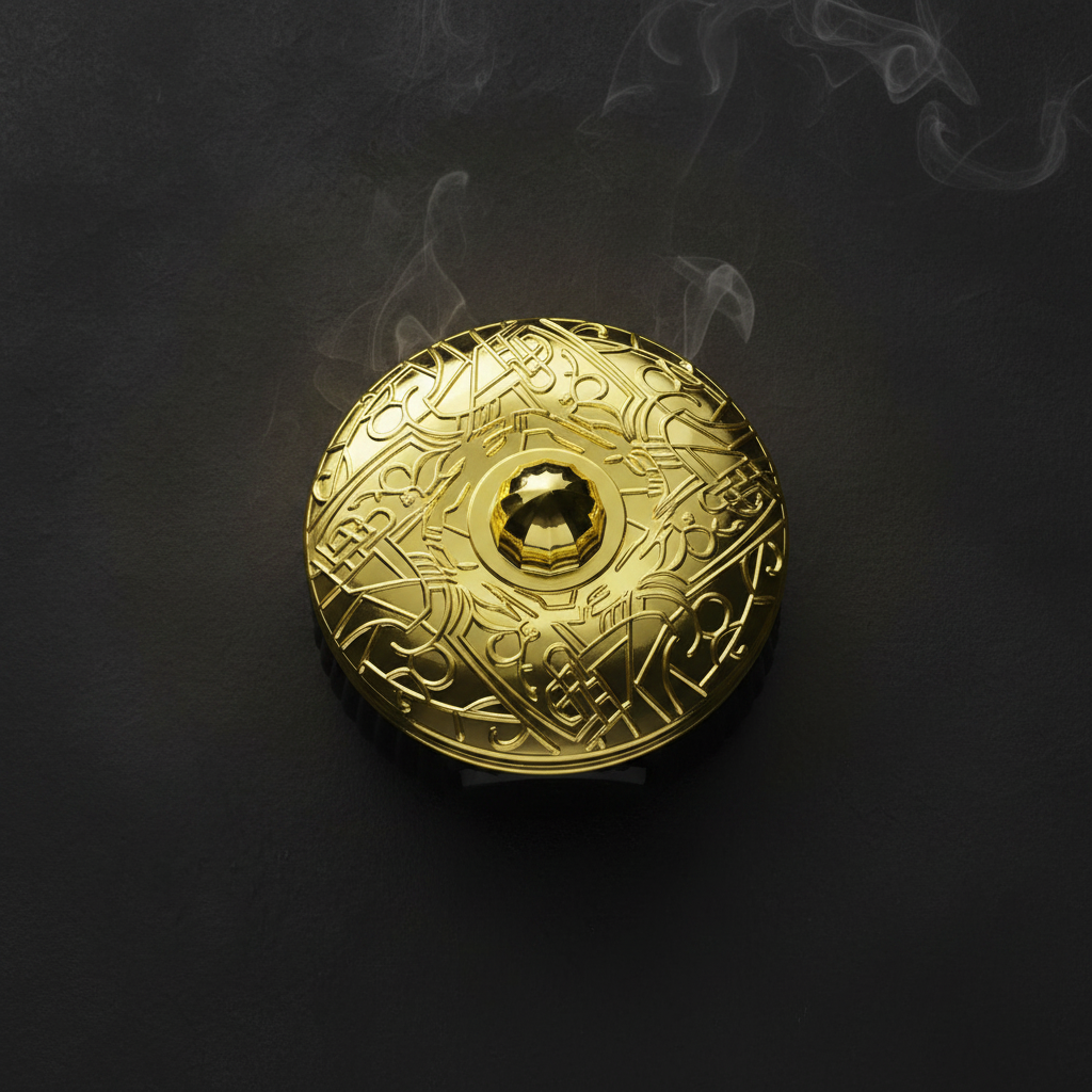 Luxury Black and Gold Bakhoor Jar - Top Down View