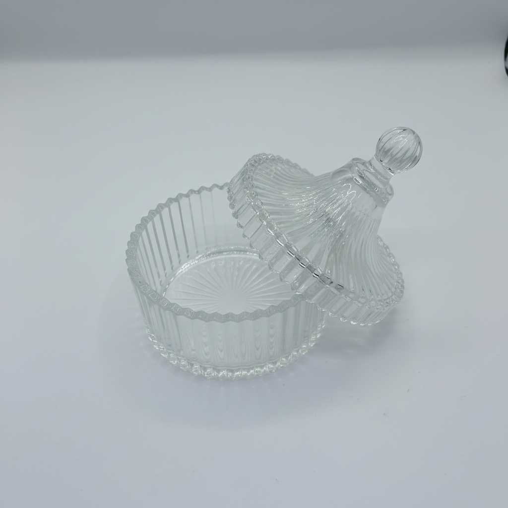 Royal Crown Crystal Candle Jar - white background