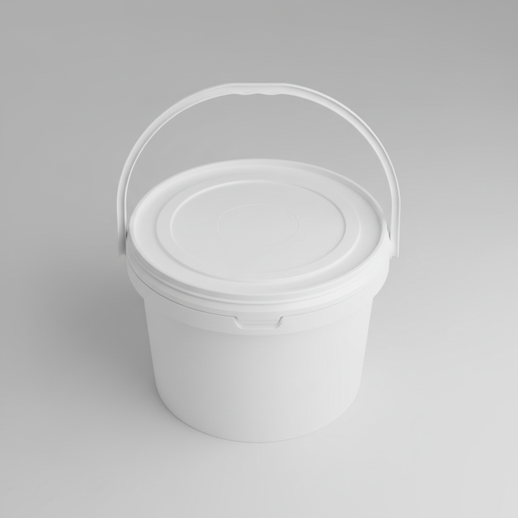 High Grade White Plastic Bucket – Top View
